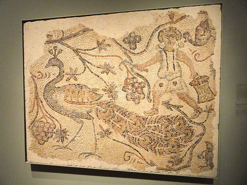 800px-Fragment_of_a_Floor_Mosaic,_Grape_Harvester_and_Peacock,_400s_AD,_Byzantium,_northern_Syria,_marble_-_Cleveland_Museum_of_Art_-_DSC08437